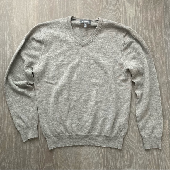 Bonobos Merino Wool Grey Sweater, fits like medium - Picture 4 of 6